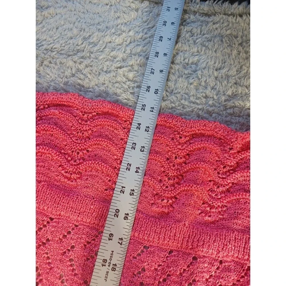 Chico's Crochet Knit‎ Open-Front Cardigan Sweater Size 2 (US 12) Resort Casual